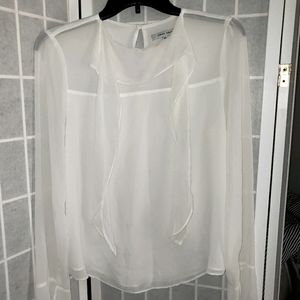 Sheer white blouse